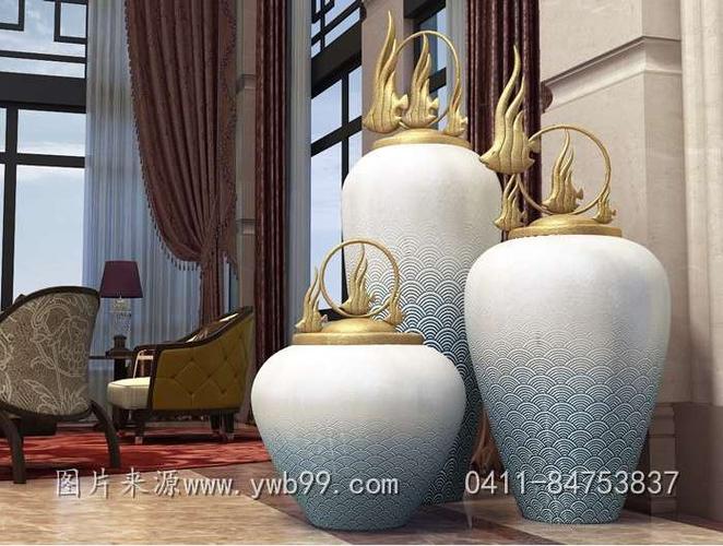 中国景德镇花瓶艺术品制作工厂-大型花瓶**掐工艺品摆件